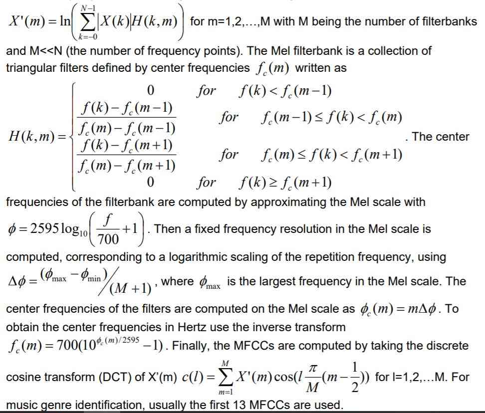 MFCCs Formula (Source: egr.msu.edu)