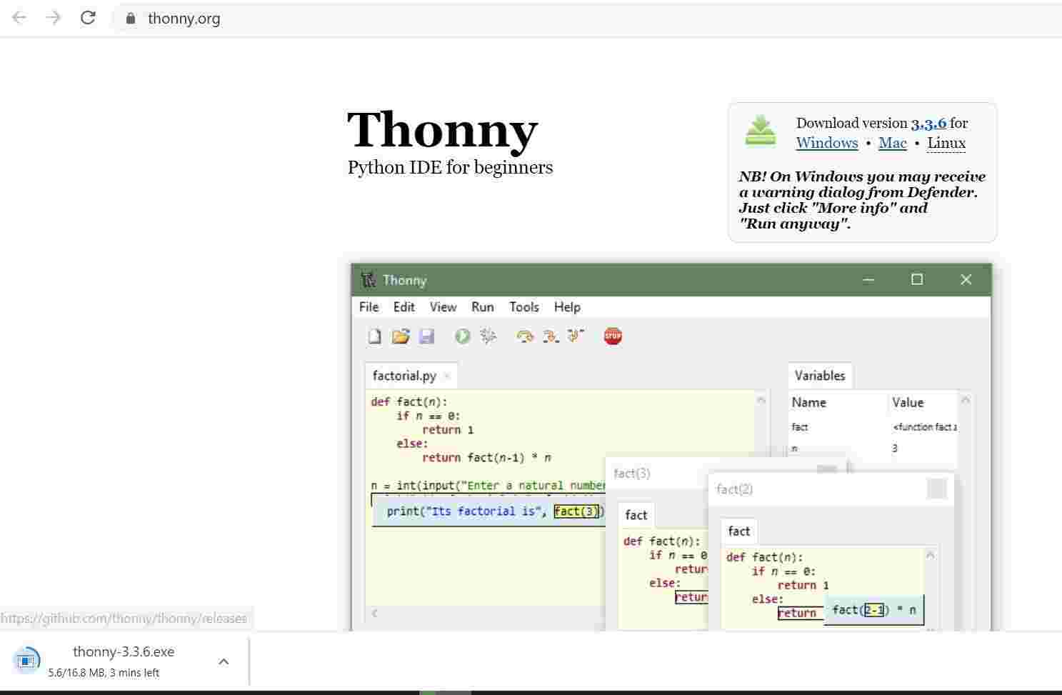 Download Thonny IDE