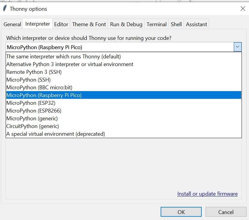 Install MicroPython firmware